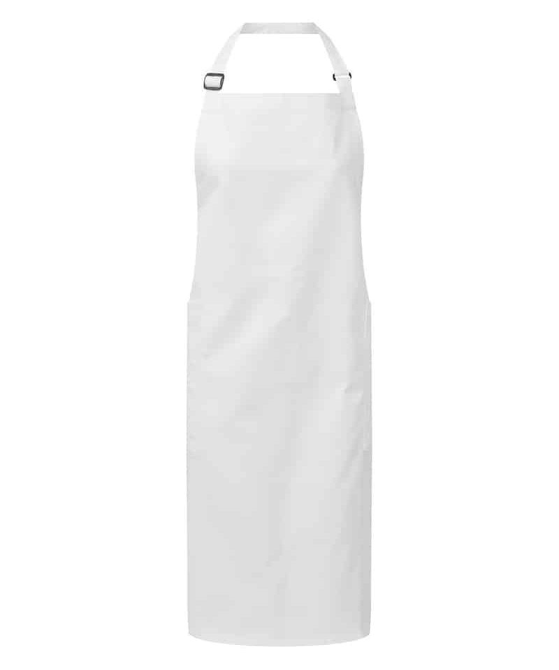 Grembiule con pettorina Premier in policotone riciclato PR120 bianco