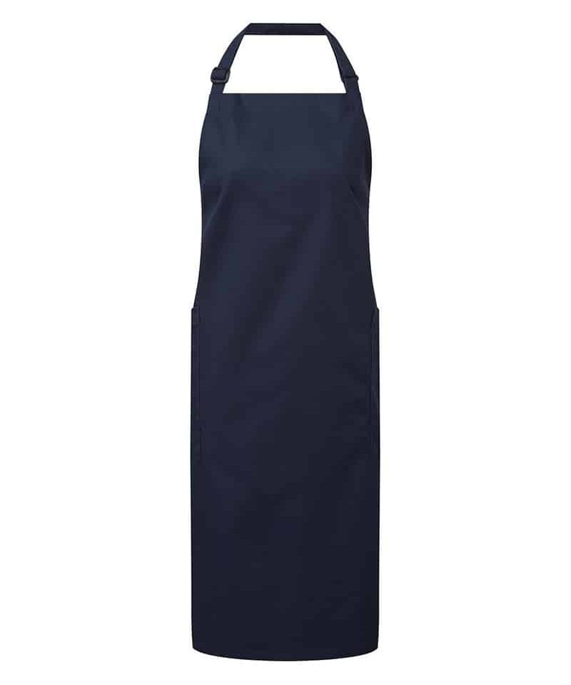 Grembiule con pettorina Premier in policotone riciclato PR120 blu navy