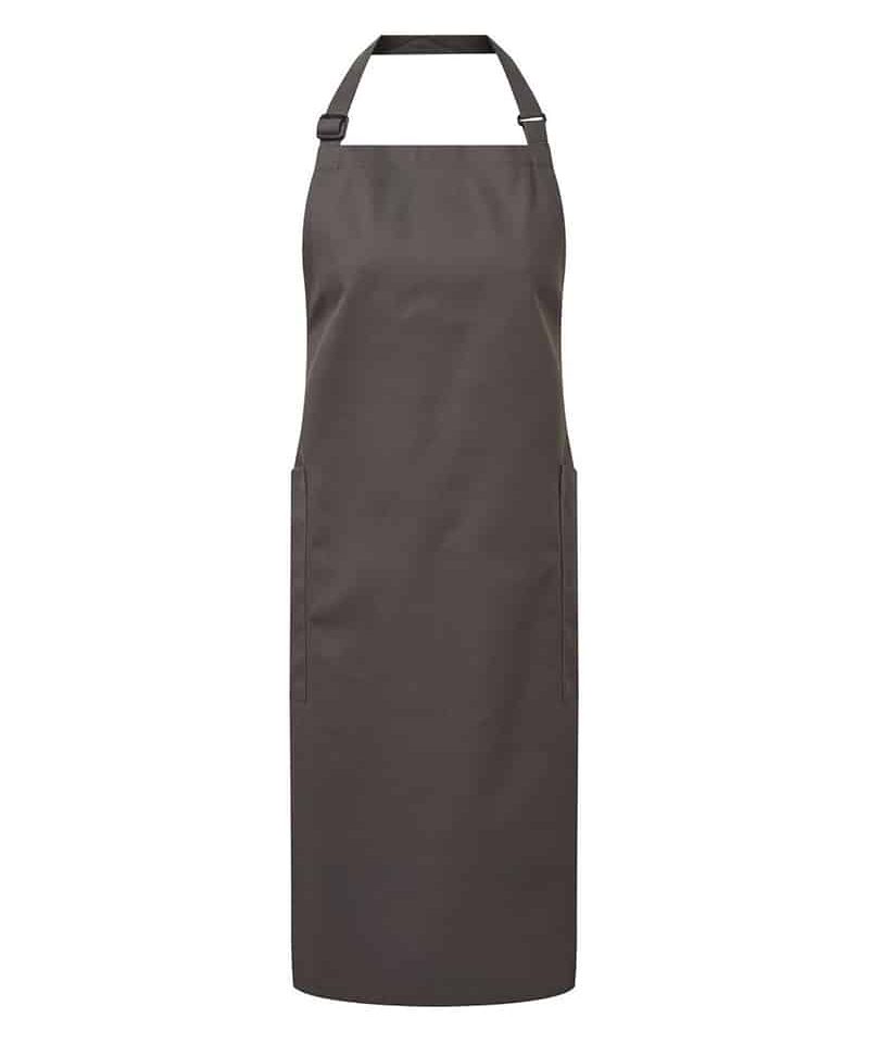 Grembiule con pettorina Premier in policotone riciclato PR120 grigio