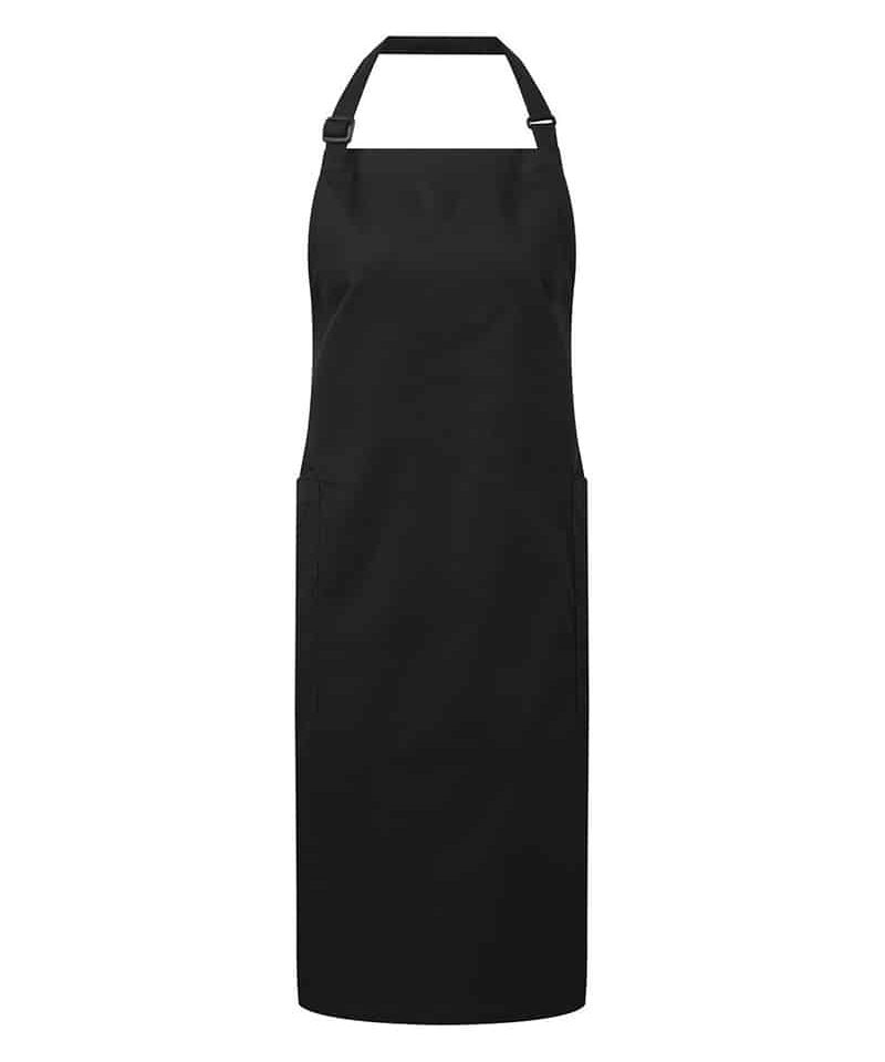Grembiule con pettorina Premier in policotone riciclato PR120 nero