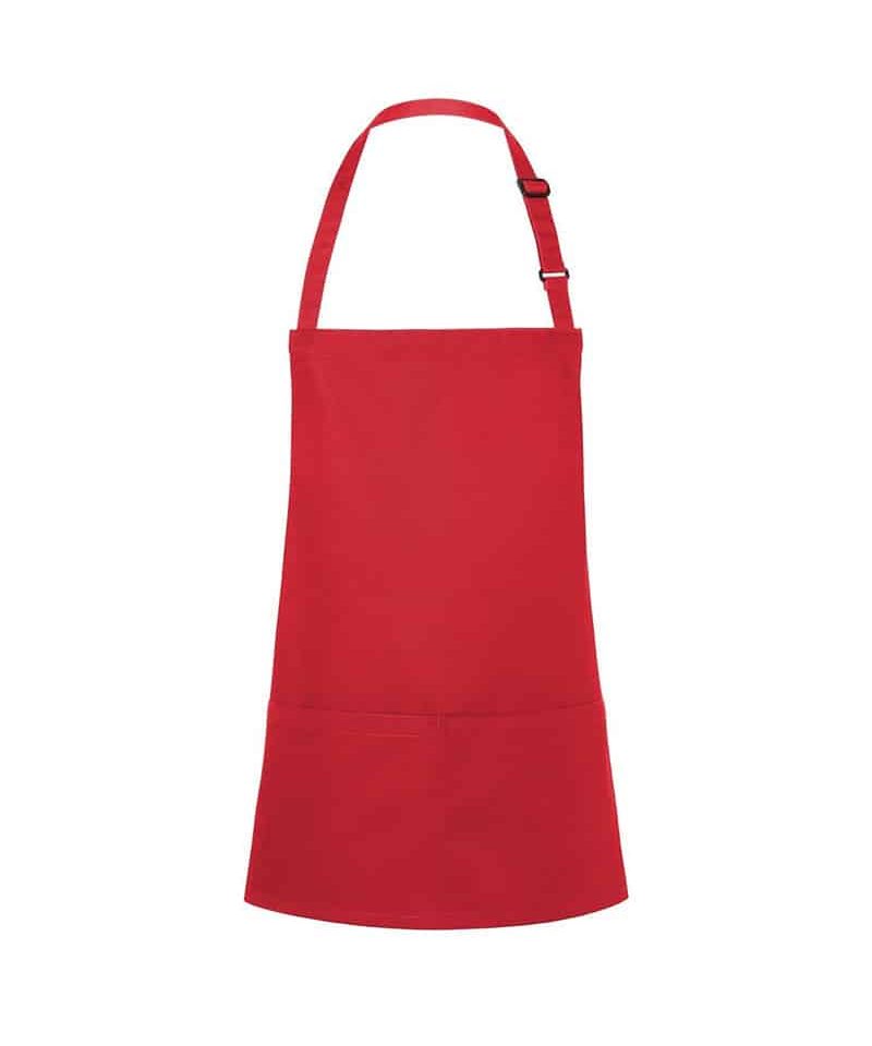 Grembiule con pettorina corto Karlowsky KBLS6 rosso