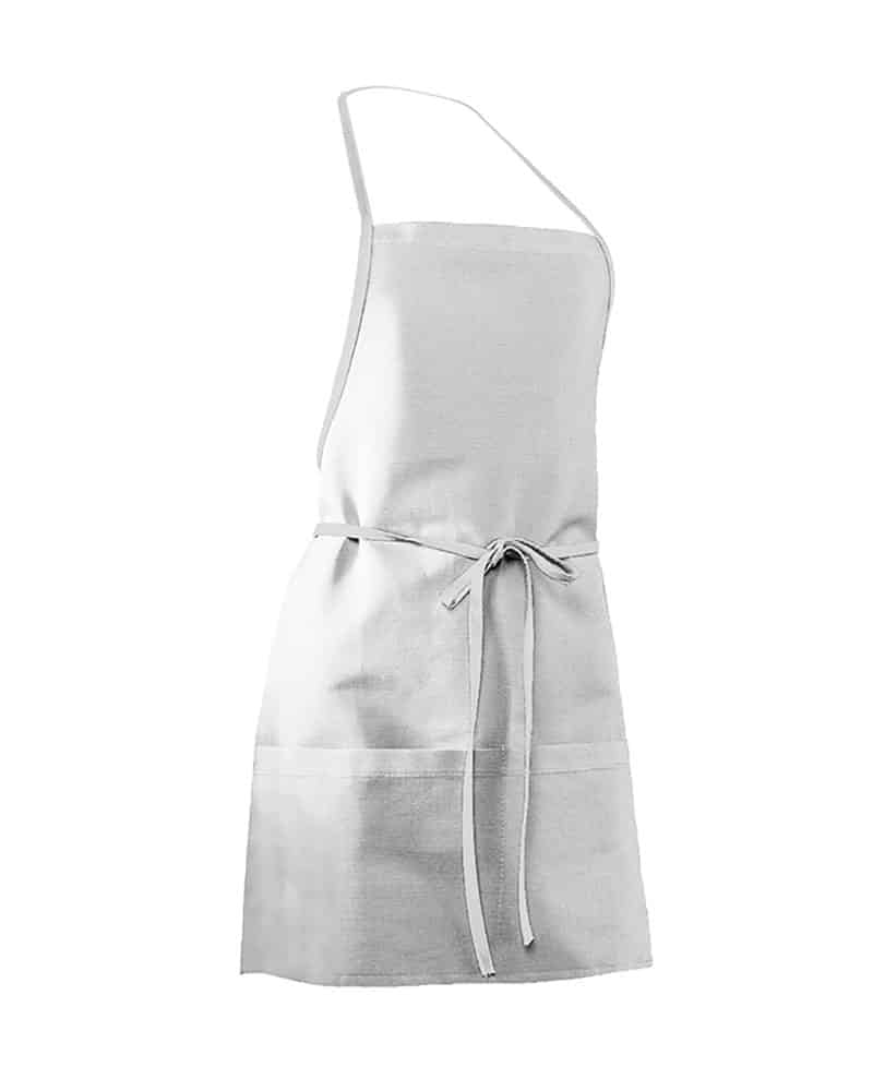 Grembiule pettorina con cordini a contrasto Colore Italiano MI025 bianco
