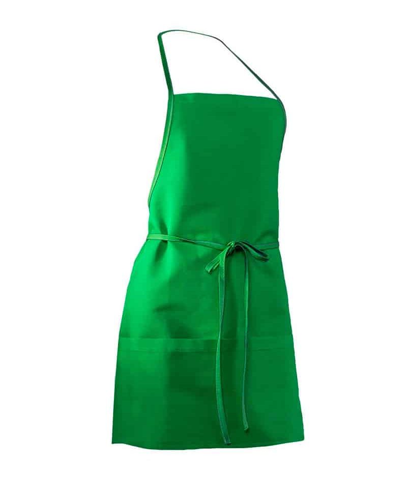 Grembiule pettorina con cordini a contrasto Colore Italiano MI025 verde