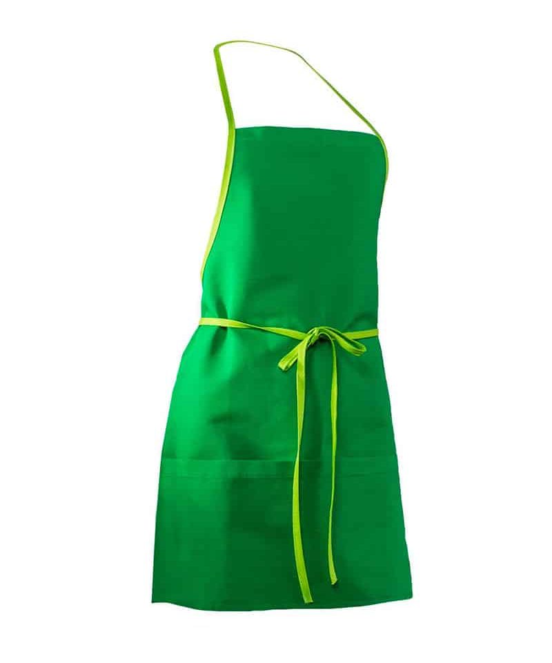 Grembiule pettorina con cordini a contrasto Colore Italiano MI025 verde lime