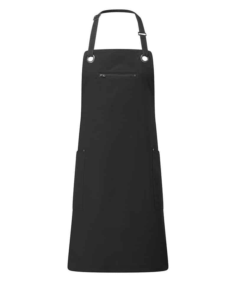 Grembiule Premier con tasca con zip PR121 nero