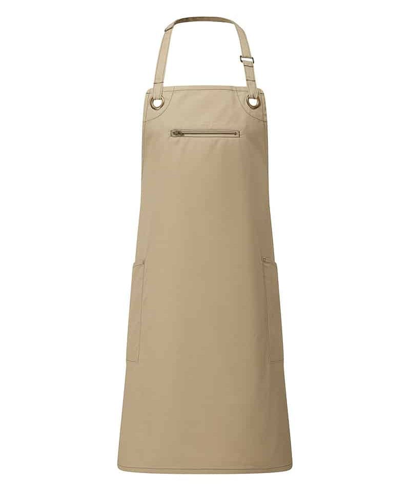 Grembiule Premier con tasca con zip PR121 khaki