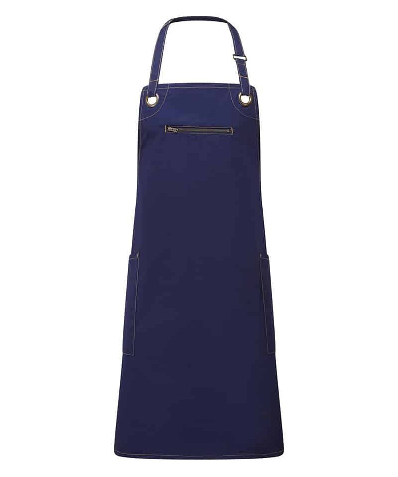 Grembiule Premier con tasca con zip PR121 blu navy