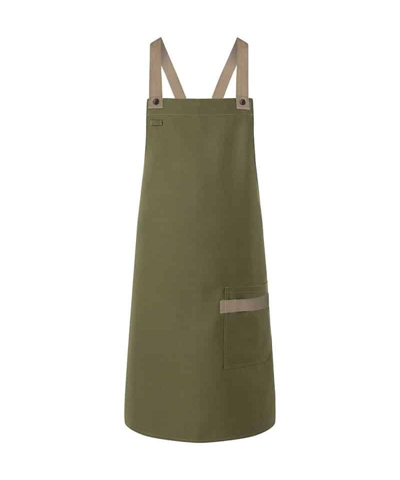 Grembiule con pettorina e cinturini rimovibili Karlowsky KLS38 14 Grembiule con pettorina e cinturini rimovibili Karlowsky KLS38 verde militare
