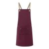Grembiule con pettorina Karlowsky KLS39 1 Grembiule con pettorina Karlowsky KLS39 bordeaux fronte