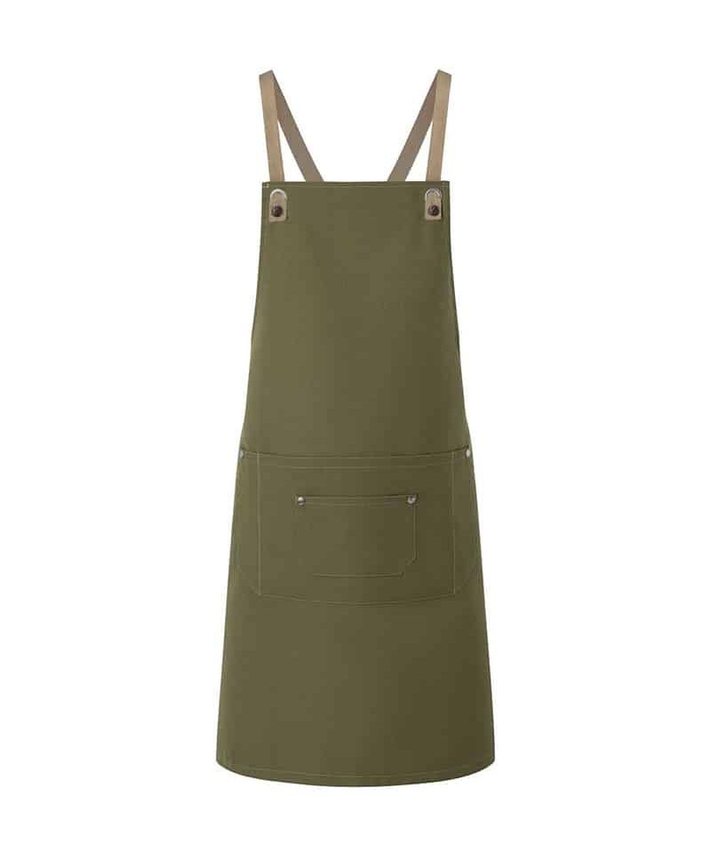 Grembiule con pettorina Karlowsky KLS39 16 Grembiule con pettorina Karlowsky KLS39 verde militare