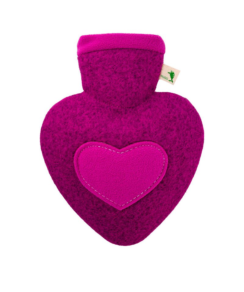 Borse acqua calda con cover in feltro a forma di cuore HU0202 5 Borse acqua calda con cover in feltro a forma di cuore HU0202 hugo frosch fucsia