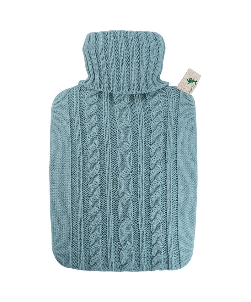 Borsa acqua calda con cover in finta lana lavorata HU0561 10 0561-borsa-acqua-calda-con-cover-in-lanetta-lavorata-hugo-frosch-azzurro