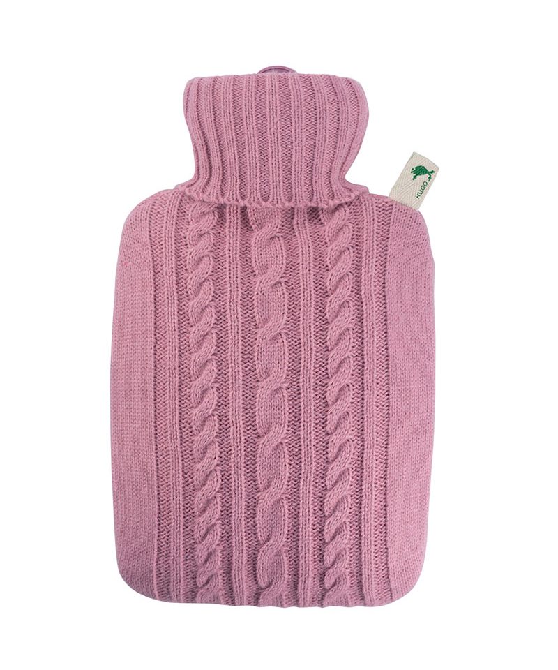 Borsa acqua calda con cover in finta lana lavorata HU0561 9 0562-borsa-acqua-calda-con-cover-in-lanetta-lavorata-hugo-frosch-rosa