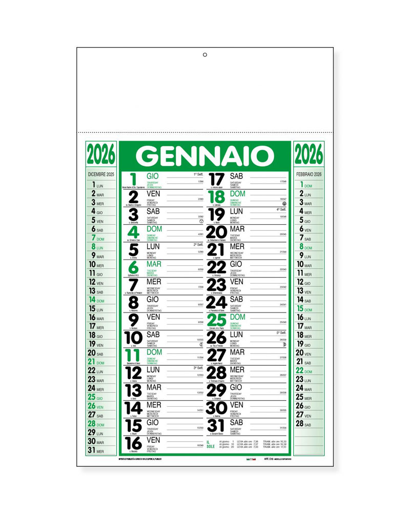 Calendari da parete verde personalizzabili con loghi aziendali C1290C 3 Calendari-da-parete-personalizzabili-con-loghi-aziendali-verde-c1290c
