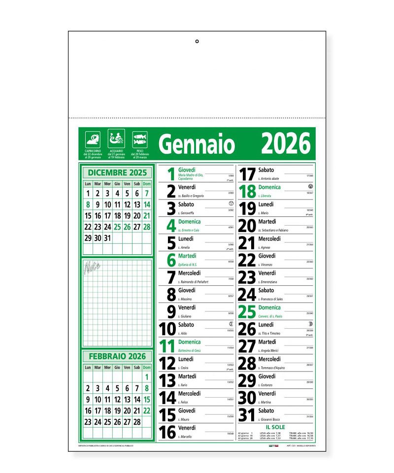 Calendari-da-parete-personalizzabili-con-loghi-aziendali-verde-con-spazio-per-le-note-c2390c