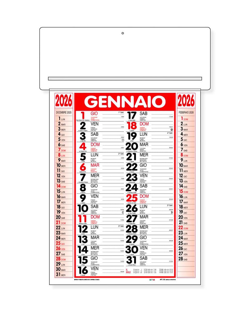Calendario da parete con passafoglio personalizzabile con logo aziendale CP12A 3 Calendario da parete con passafoglio personalizzabile con logo aziendale cp12a