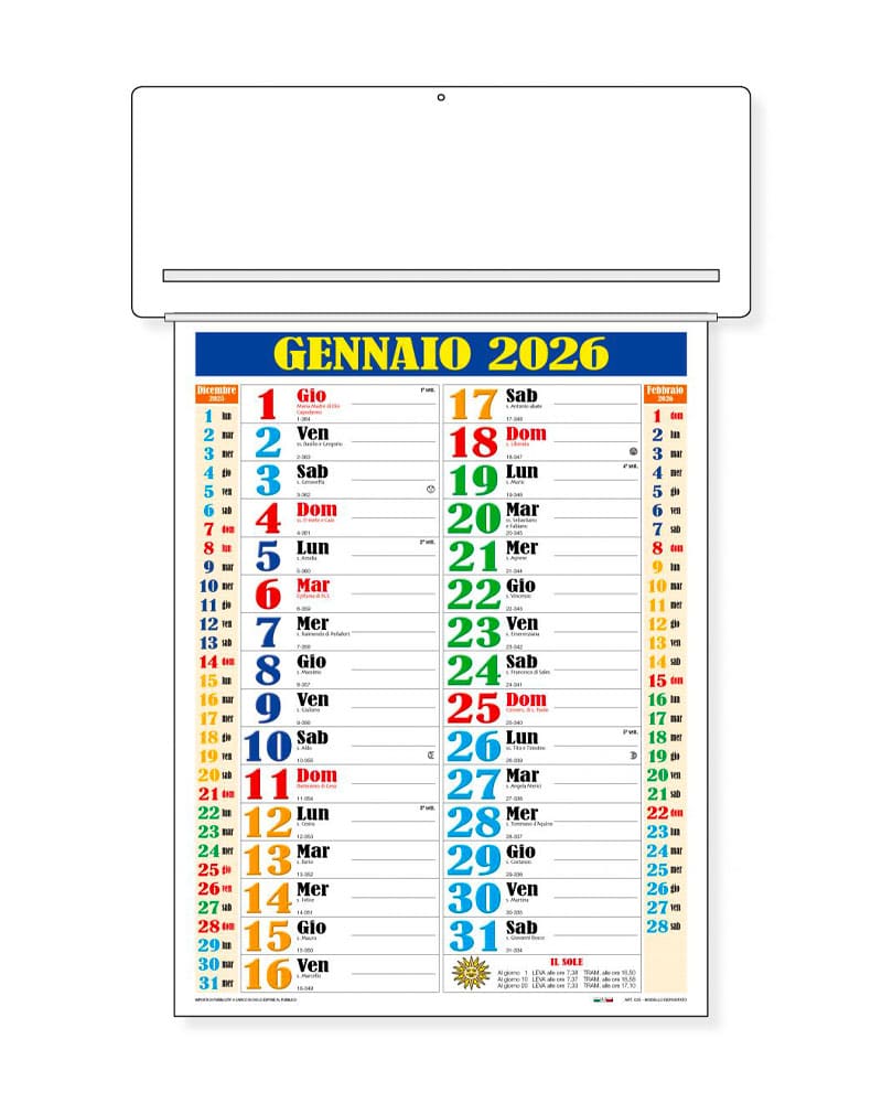 Calendario da parete con passafoglio personalizzabile con logo aziendale CP25 3 Calendario da parete con passafoglio personalizzabile con logo aziendale cp25 colorato
