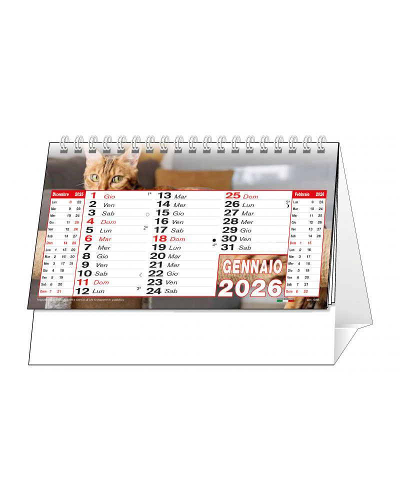 Calendario da tavolo illustrato con immagini di animali C6651 3 Calendario-da-tavolo-illustrato-con-immagini-di-animali-c6651
