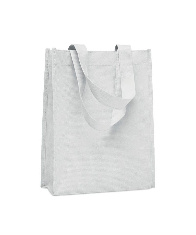 Borsa shopper in TNT RPET 80g con soffietto MO2698 13 BBorsa shopper in TNT RPET 80g con soffietto MO2698 bianco