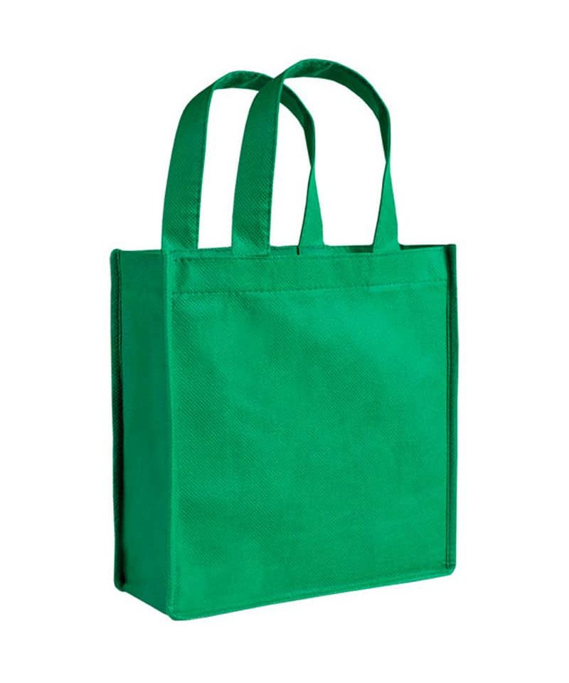 Borsa shopper in tnt cucito PG168 verde prato